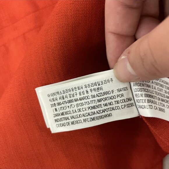 Zara Womens Blazer Suit Jacket Large L Pumpkin orange Lined 2922/041 NWT - Picture 11 of 16